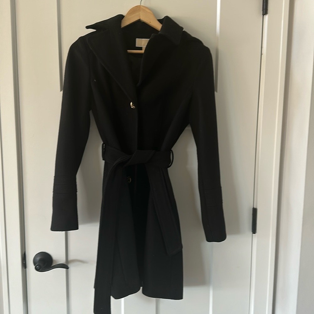Michael Kors detachable hooded peacoat